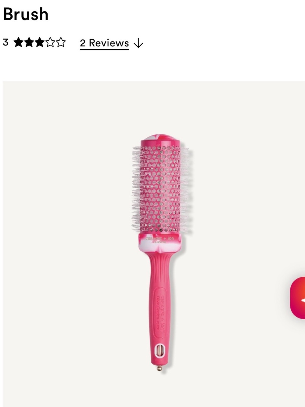 Olivia Garden Pink Marble Round Vent Brush for Women’s Styling